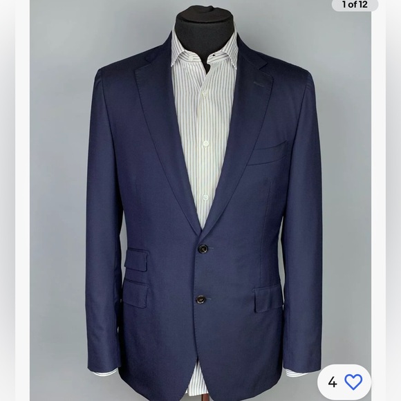 Suitsupply blazer dark blue Sz 38 mens Sienna Ticket Pocket Inc Wool 130’S - Picture 1 of 9